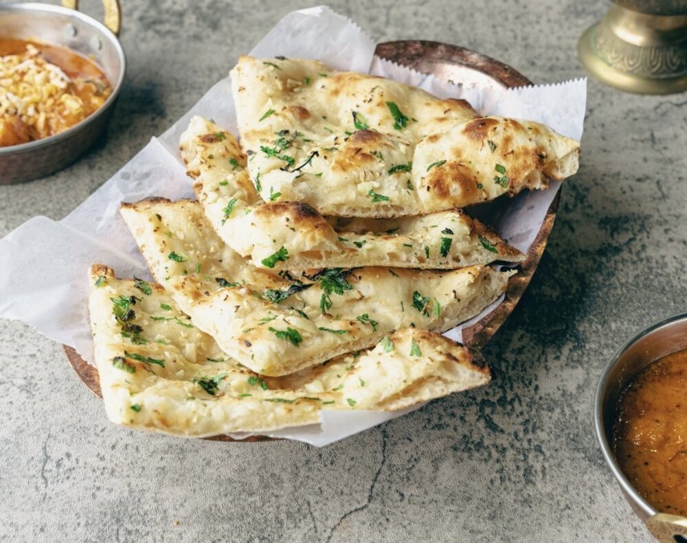 Garlic cilantro naan